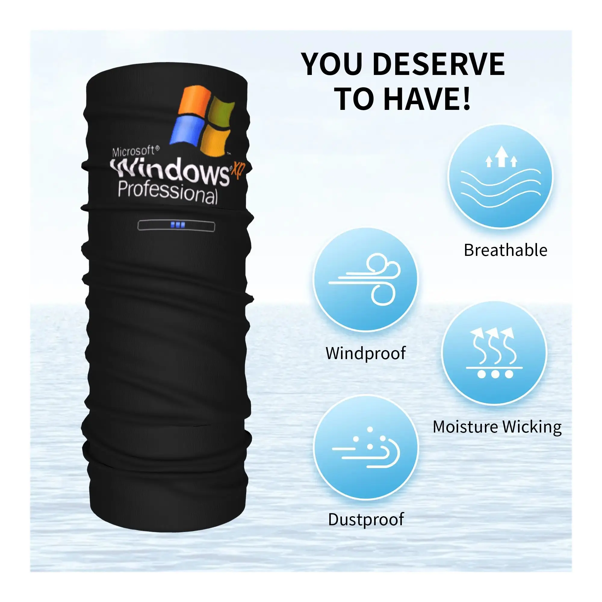 Windows 95 Geeks Nerd Mesh Bandana Ghetta per il collo Sciarpa avvolgente stampata Sciarpa da ciclismo calda Ciclismo per uomo Donna Adulto Antivento