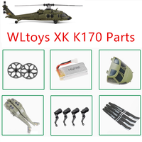 Spare Parts For Wltoys XK K170 RC Helicopter Battery Body Shell Blade Gear Tail Motor Rotor Head Servo ESC Receiver Shaft Frame