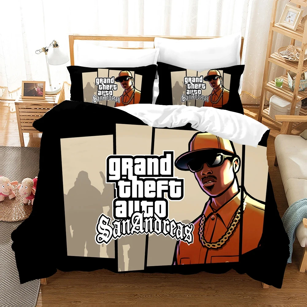 Grand Theft Auto 5 Bedding Set Game Duvet Cover Sets Comforter Duvet Cover Twin Queen King Single Size Dropshipping