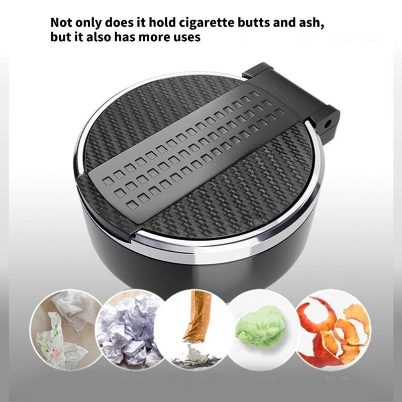 

Car Ashtray with Lid Small Bin Modern Car Ashtray Cupholder DesignS Smell Proof ABS Can for Better Vehicle Environment