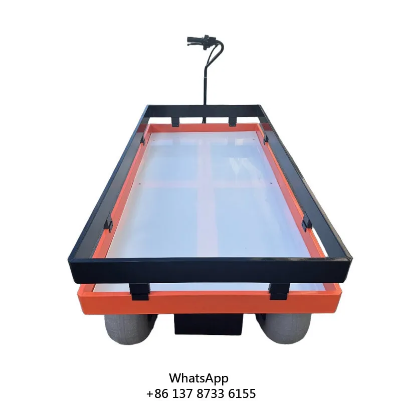 

Outdoor Beach Cart Heavy Duty Electric Small Cart 4 Wheels Platform Beach Cart With Big Balloon Wheels For Sand