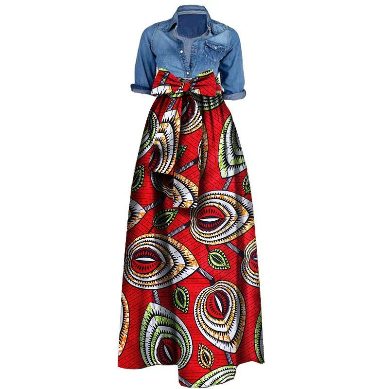

African Print Ankara Maxi Skirt, African women's dress, new Bazinrix style clothing, elegant lady's printed clothing