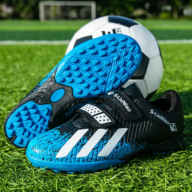 Childrens Soccer Shoes for Boy Indoor Turf Training Shoes Outdoor Sports Fast Football Shoes Football competition Boots for Kids