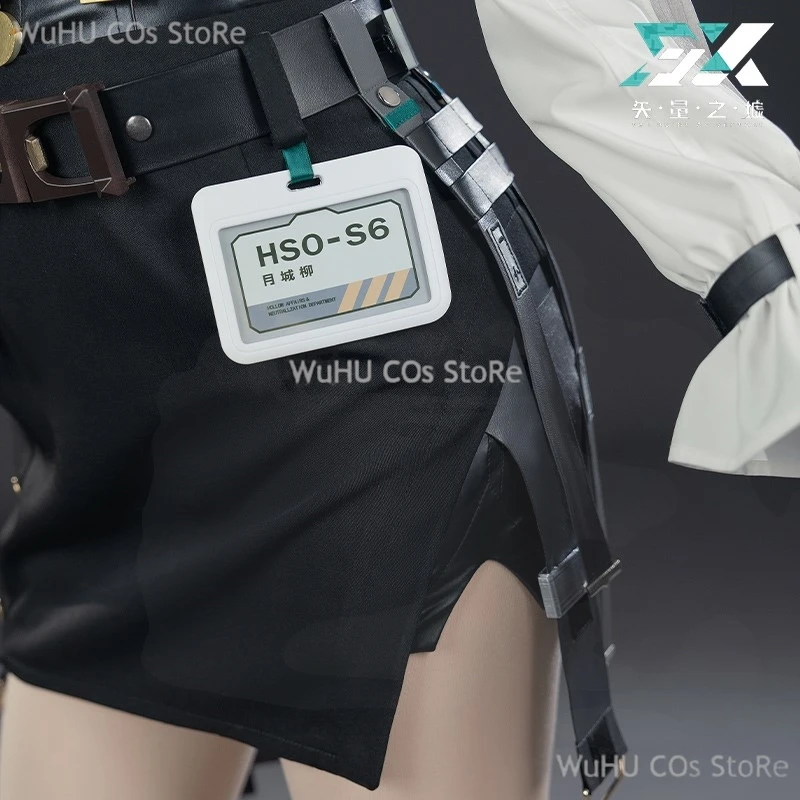 Game Zenless Zone Zero Cos Tsukishiro Yanagi Cosplay Costume Dress Tsukishiro Yanagi Wig Shoes Halloween Party Women Props
