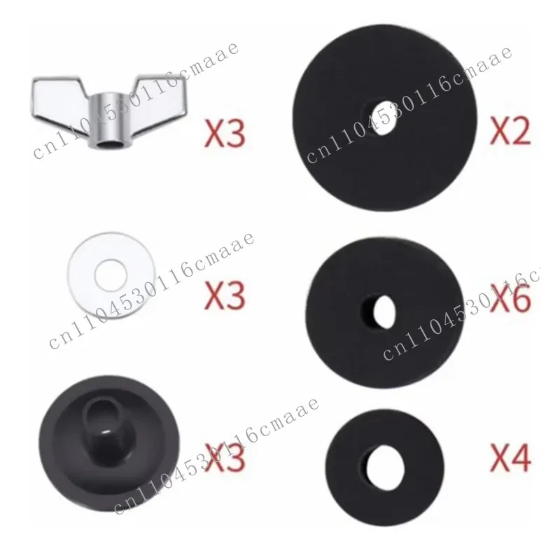 21Pcs Drum Felt Pad Kit Cymbal Bracket Felt Non-Slip Replacement Accessories Complete Set