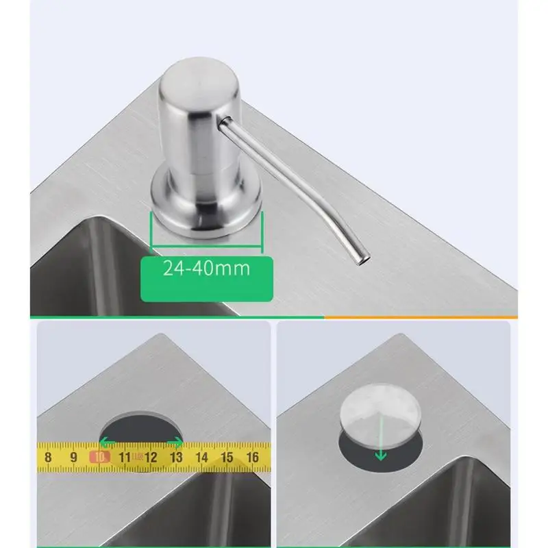 Dispensador de jabón para fregadero de cocina, kit de tubo de extensión, dispensador de jabón debajo del fregadero, extensor de cabezal de salida de bomba
