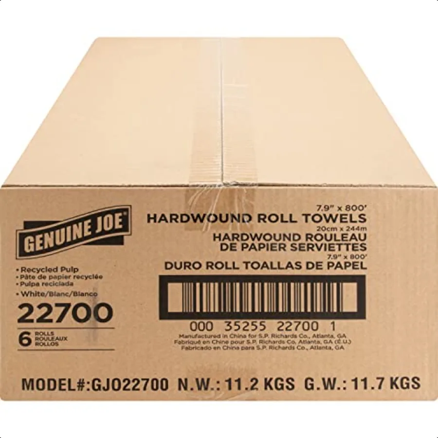 GJO22700 Harde wondrolhanddoek 800' lengte x 78 9 breedte witte behuizing van 6