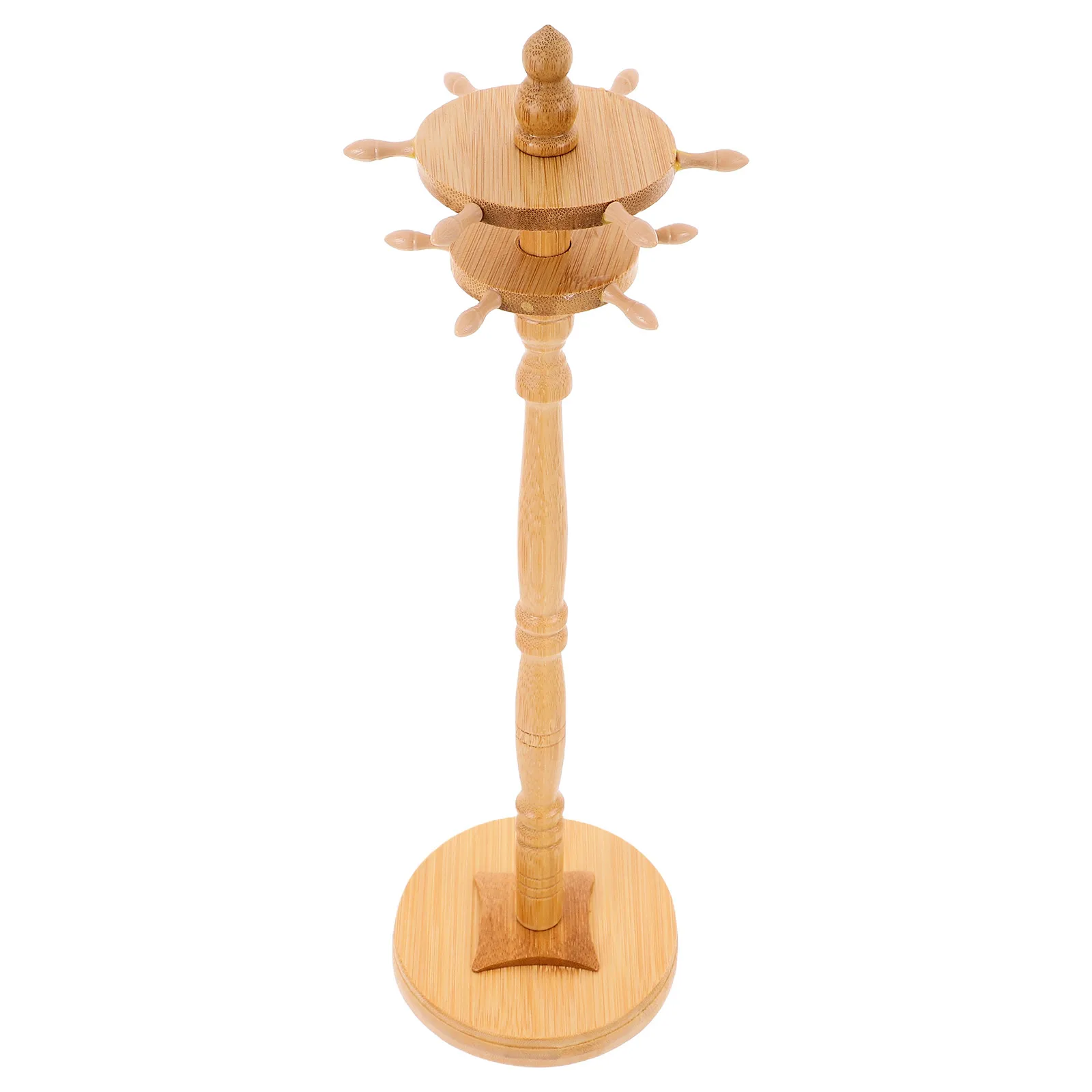 

Wooden Pen Holder Round Disk Hanger Multiple Brushes Storage 360 Degree Rotating Base Calligraphy Pens Sumi Brush Display Stand