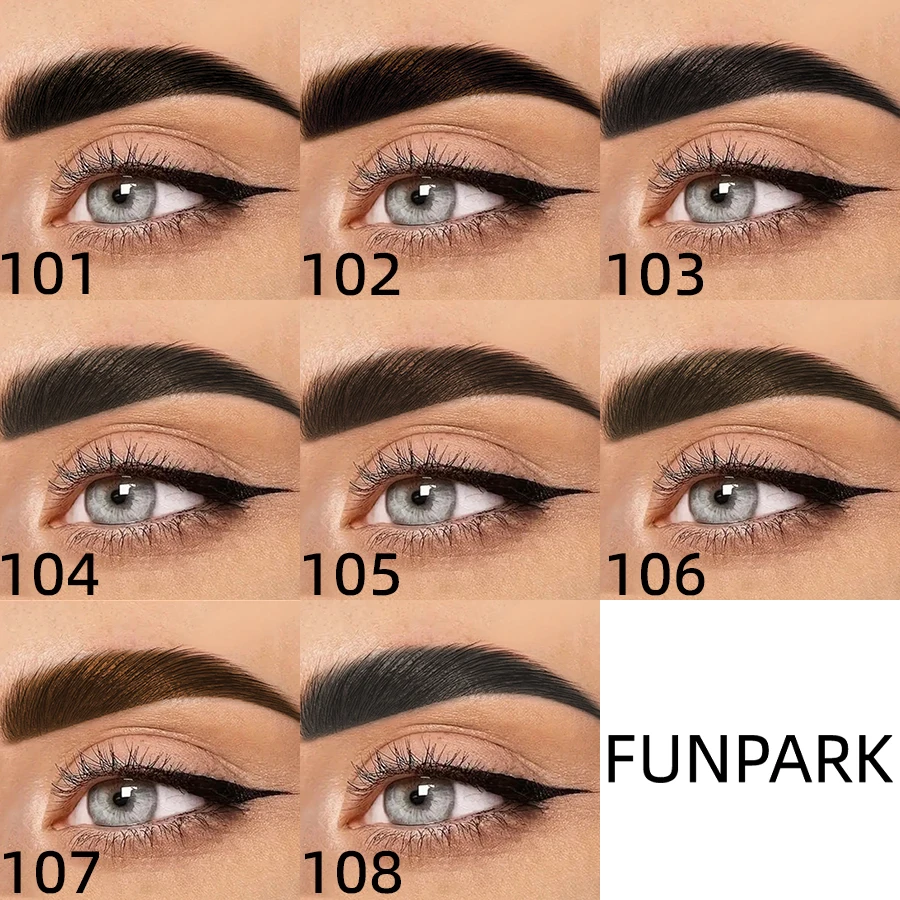 Stylo à sourcils Microblading, 8 couleurs, 2 fourchettes, maquillage imperméable pour les yeux, cadeaux pour femmes, crayon à sourcils Anti-taches, cosmétiques naturels