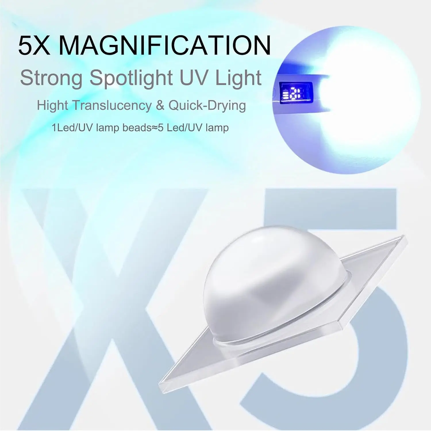 スタンド付きハンドヘルドUVネイルライト、LCDタイマー、DIYマニキュア用充電式LEDジェルランプ