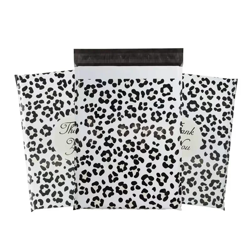 20pcs Poly Express Mailing Pouch Opaque Courier Parcel Bag Shipping Bags Waterproof Leopard Print Printing Logistics Storage Bag