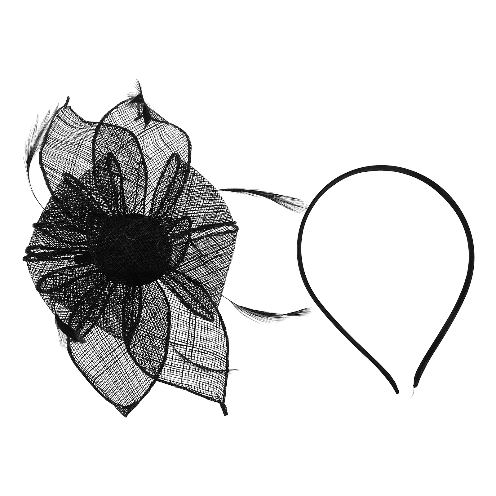 

Headdress Headband Party Fascinator Headband Fascinator Vintage Elegant Women Hats Breathable Linen Wedding Tea Party