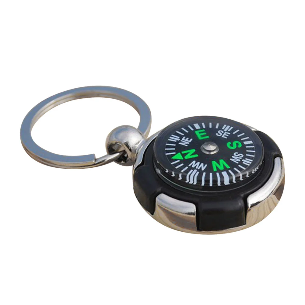 Compass Keychain Survival Compass Keychain Camping Climbing Hiking Mini Pocket Sized Compass Keyring Gear Outdoor Equipment