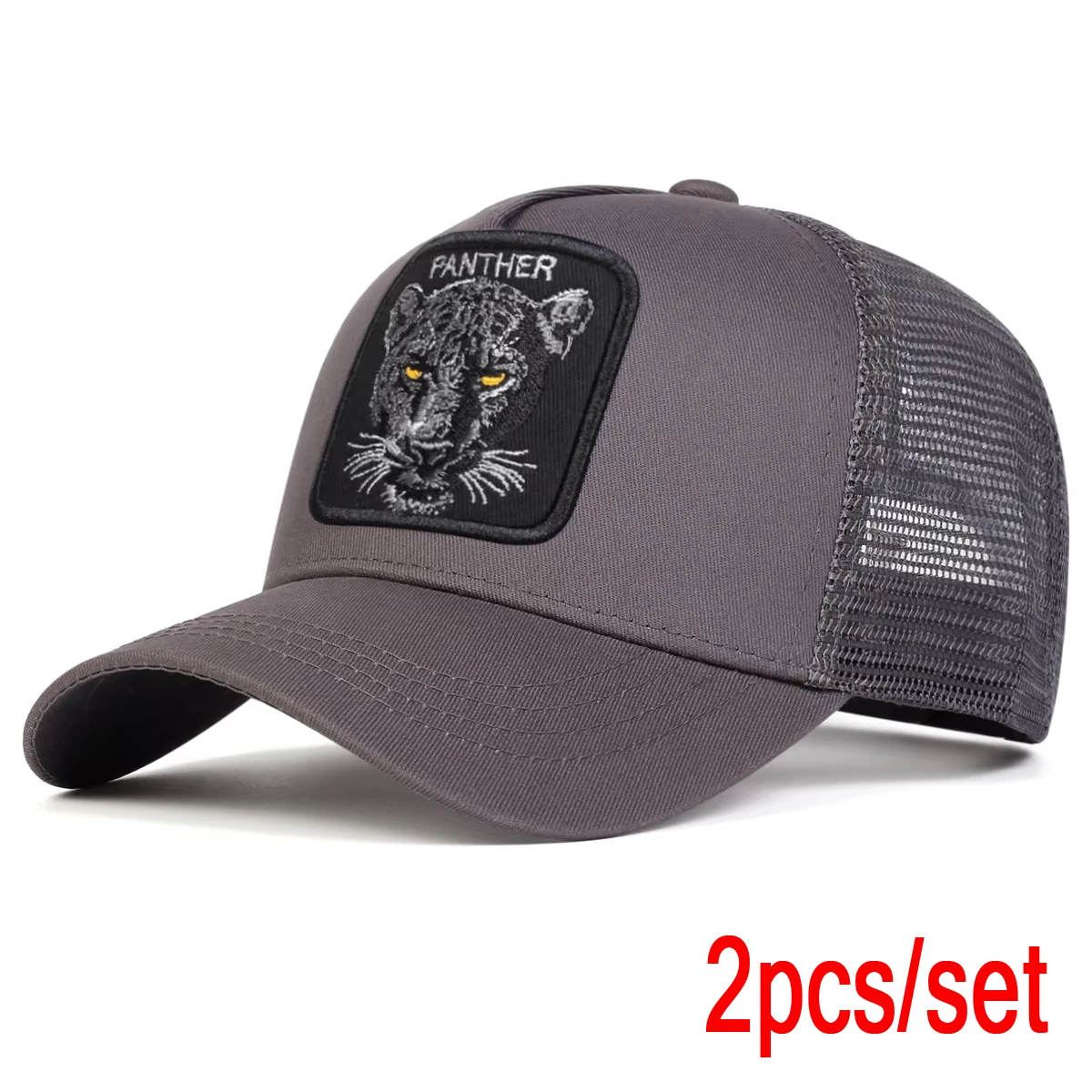 Unisex PANTHER Embroidery Baseball Net Caps Spring and Summer Outdoor Adjustable Casual Hats Sunscreen Hat image 3