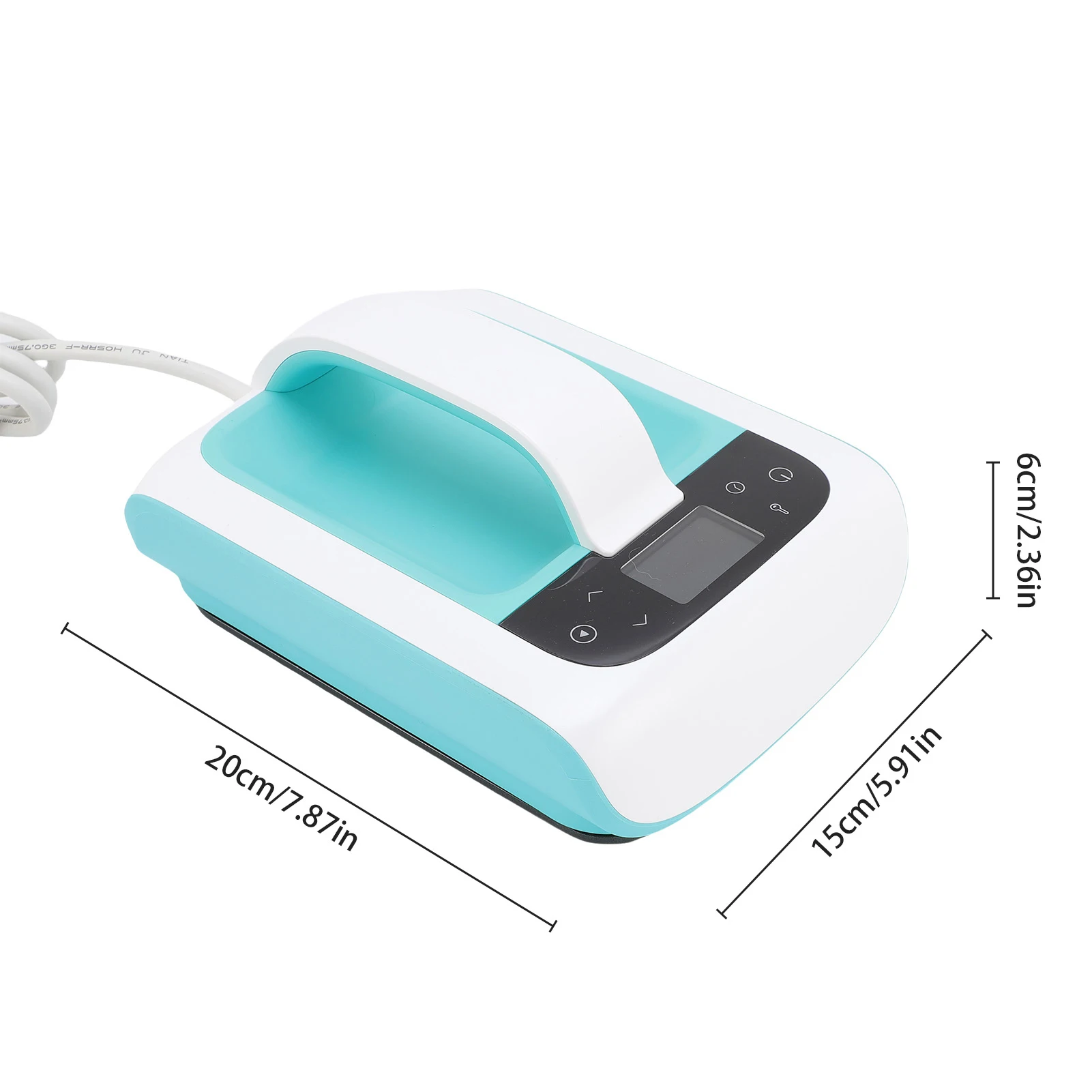 آلة الضغط الحراري للقمصان 7x4.8 بوصة نقل التدفئة مكبس الحديد تسخين سريع للتسامي مؤقت درجة الحرارة قابل للتعديل