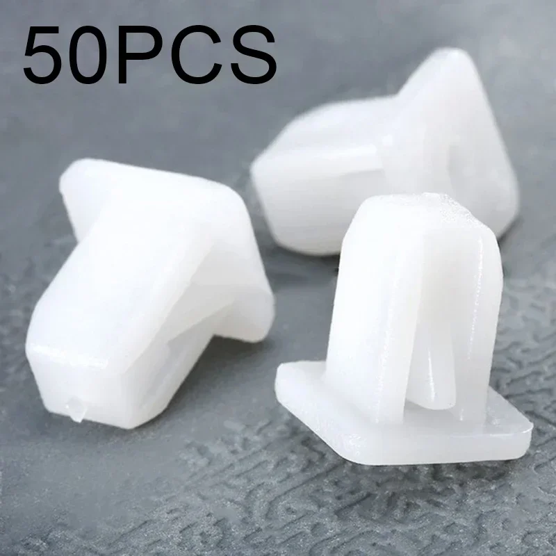 

50pcs Square Fasteners Retainer Car Door Trim Panel Push Rivet Clips Used For Bumper And Other Trim