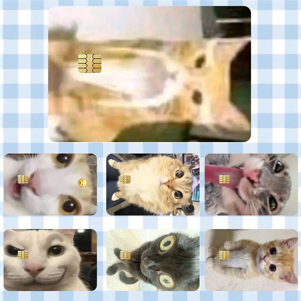 

Funny Cat M-MeMe Sticker Film Tape Skin for Credit Card Debit Card Waterproof Stickers Cartoon