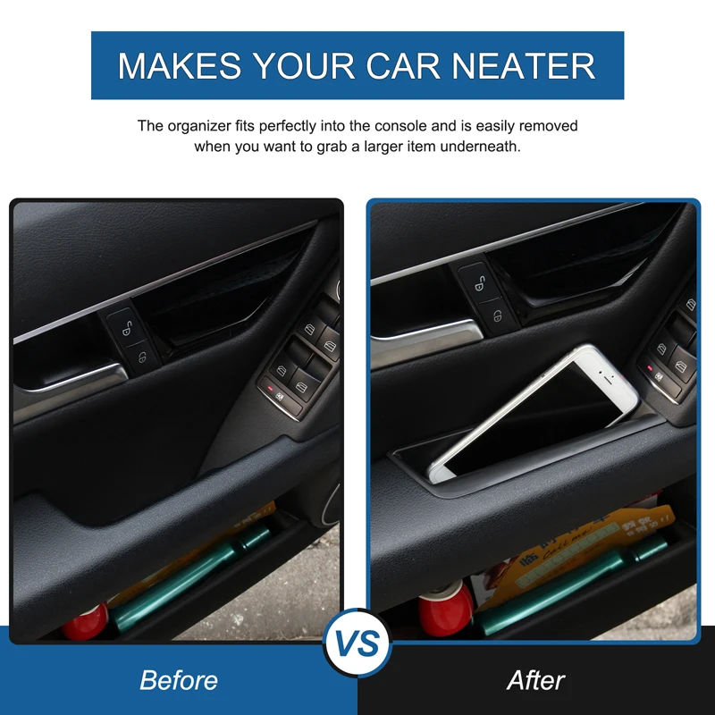 메르세데스-벤츠 C 클래스 W204 2008-2014 차량 내부 도어 핸들 수납함 팔걸이 정리함 트레이 액세서리