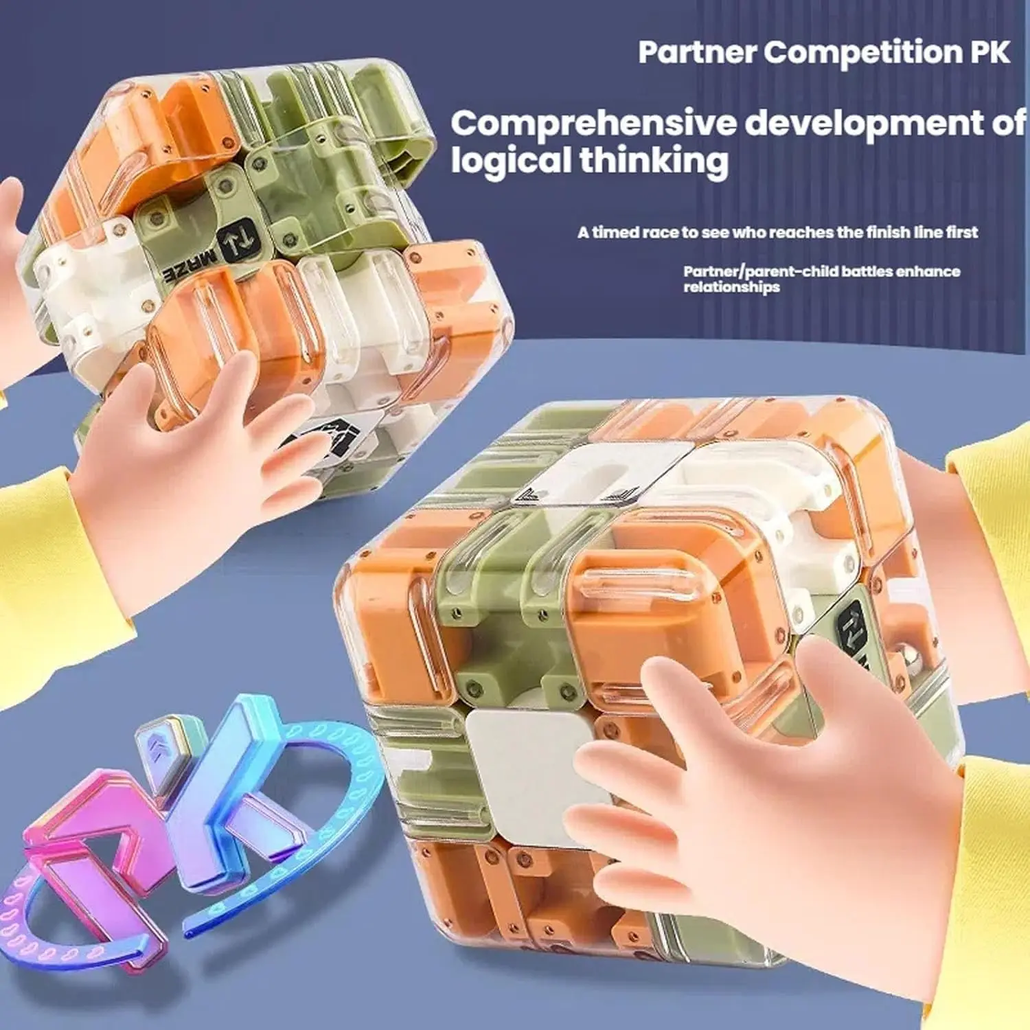 Puzzle 3D Labirinto Cubo Involucente Rompicapo Giocattolo Alleviare Lo Stress Sviluppo Logico Regalo Educativo Per Adulti Adolescenti Compleanno