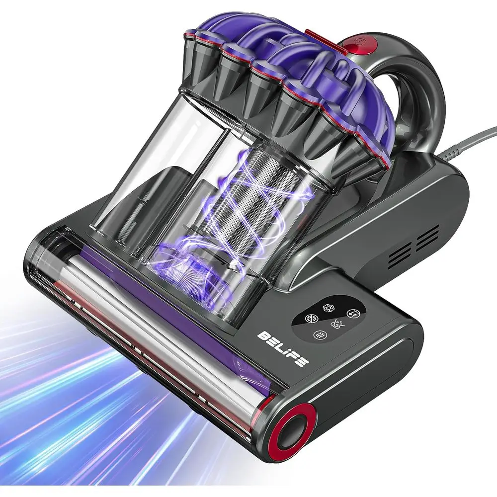 

M8 Mattress Vacuum Cleaner, Anti-allergen Bed Vacuum Cleaner with UV & Hot Air & High Heating, 550W 18Kpa Powerful Suction Doubl