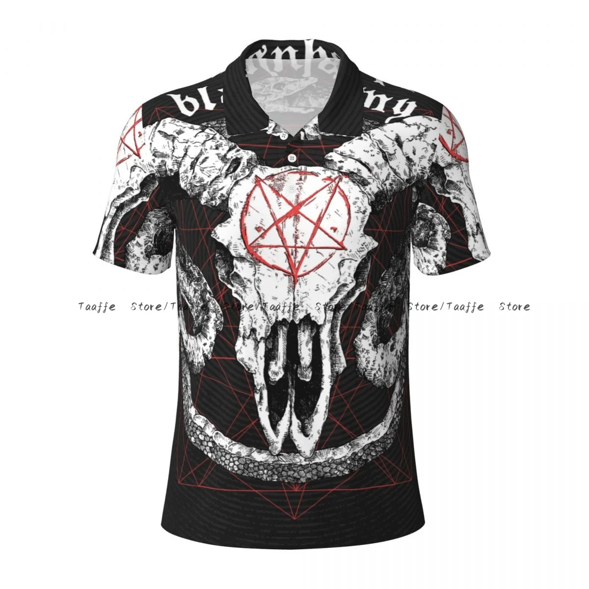 Men's Polo Shirt Blasphemy Male Clothing Summer Casual Short Sleeve Shirt Sweatshirt