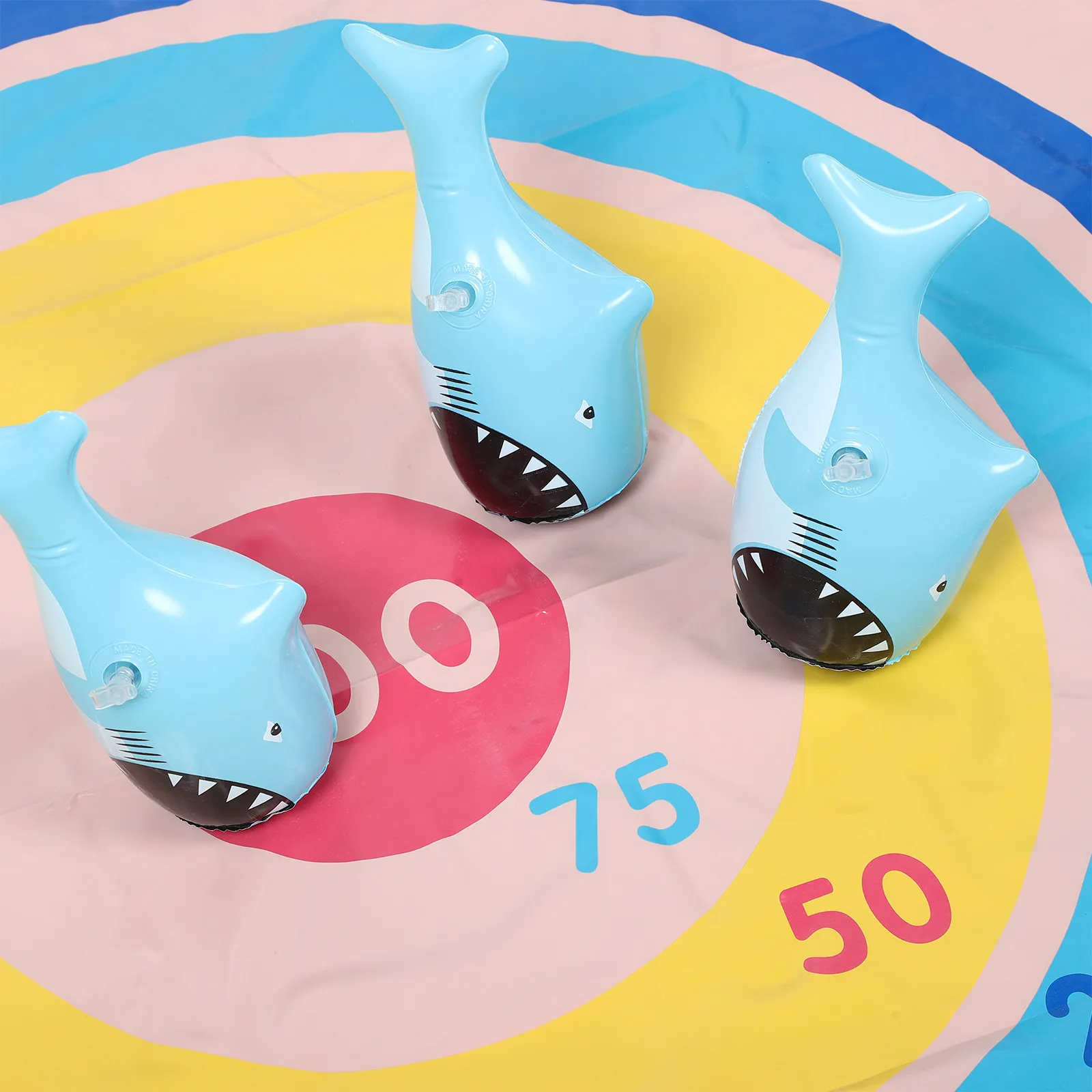 1Set Shark Bean Bag Toss Game Portable Outdoor Scoring Mat for Kids Summer Beach Party Backyard Lawn Games Family view 6
