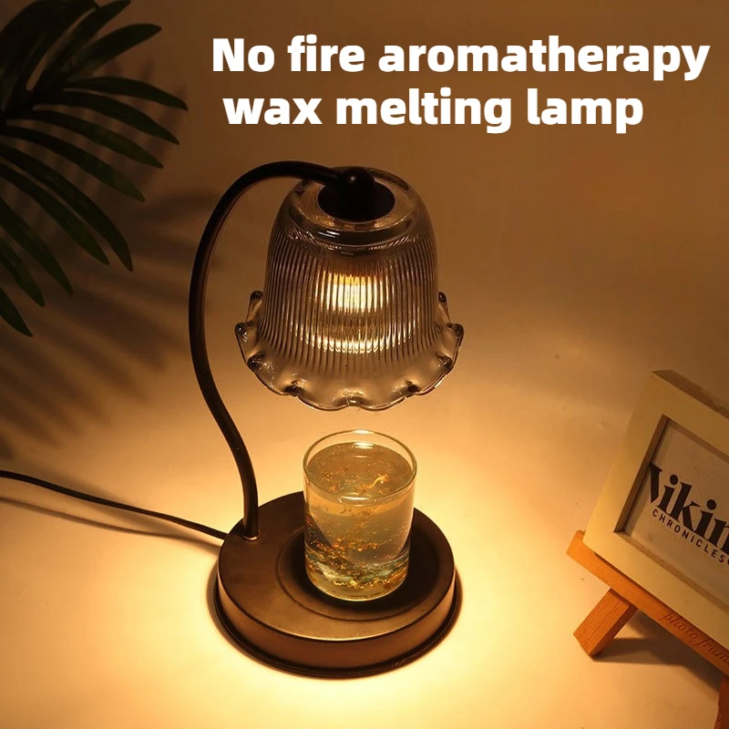 Romantic Bedroom Lily Shaped Flower Without Fire Aromatherapy Melting Wax Lamp Household Niche Atmosphere Lamp