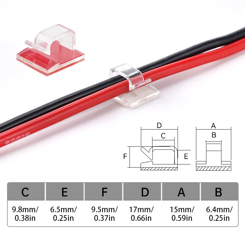 8Pcs Cable Clips Self Adhesive Cord Management Office Wire Holder Organizer Clamp Cable USB Charging Data Line Bobbin Winder