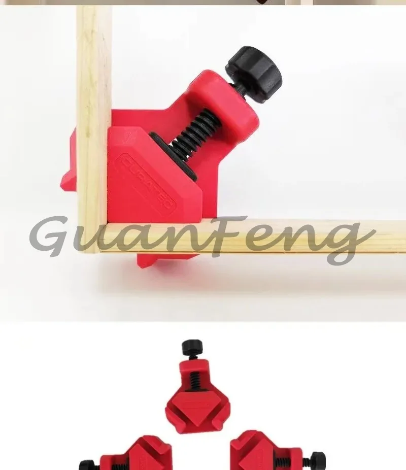 4‑Pack 90‑Degree Right‑Angle Corner Clamps, Quick‑Adjust Spring‑Loaded Woodworking Angle Holder, Photo & Picture Frame Fixing view 3