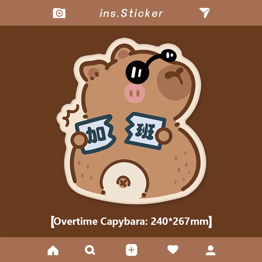 Cute Rubber Capybara Mouse Mat Non-slip Soft Computer Keyboard Pads Coffee Mats