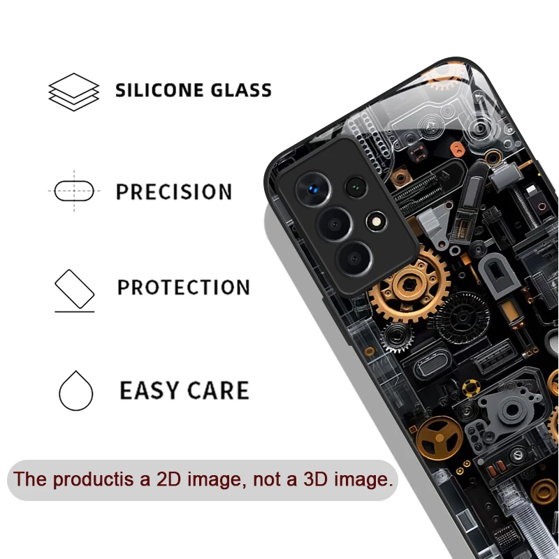 Creative Mechanical Circuit Board Glass Phone Case for Huawei Honor 200 100 90 Mate 50 40 Pro 5G Nova11 10 SE P30 P40 Lite Cover