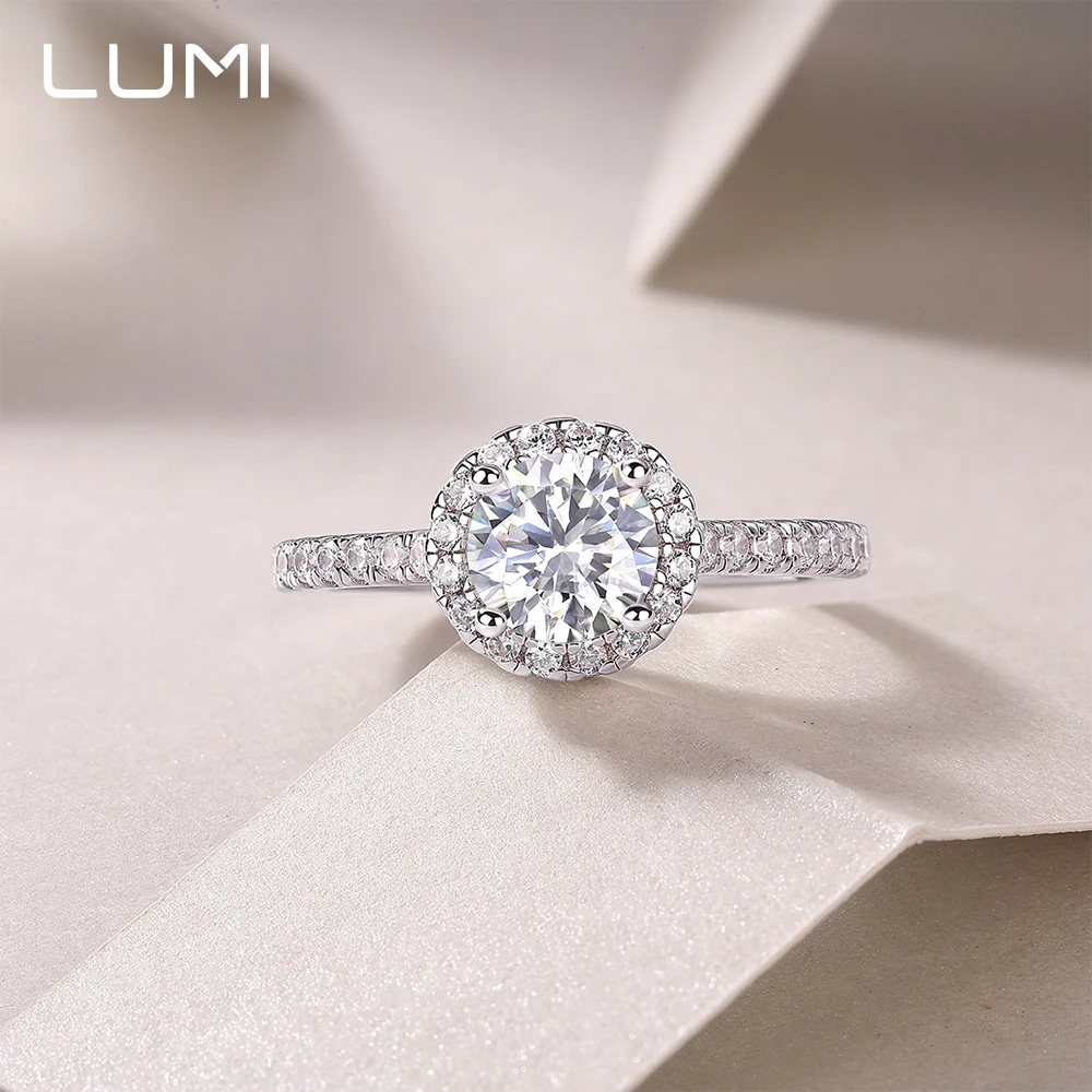 

Кольцо из стерлингового серебра S925 с муассанитом 0,5-1 карата | Роскошное свадебное обручальное кольцо, гипоаллергенное обручальное кольцо, вырезанный в лаборатории бриллиант