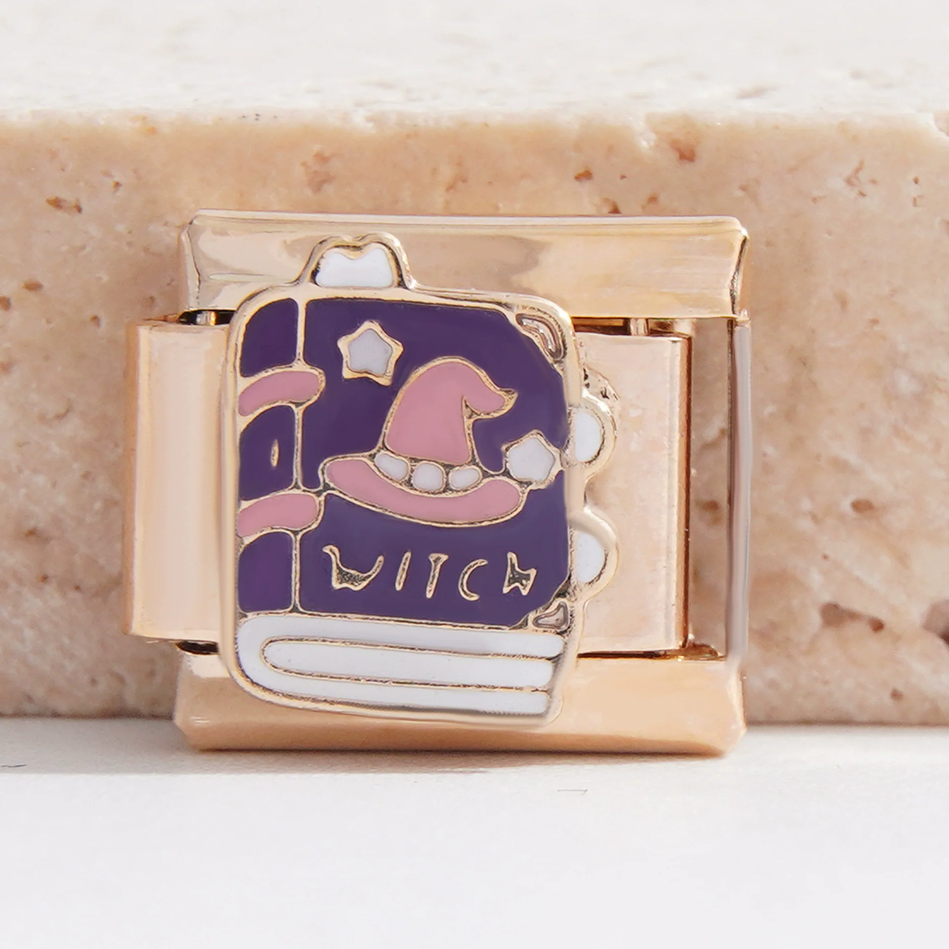 2025 ماجيك ستون كتاب سحر الروابط الإيطالية 9 مللي متر سوار الفولاذ المقاوم للصدأ للفتيات هدية عيد ميلاد DIY بها بنفسك المجوهرات بالجملة