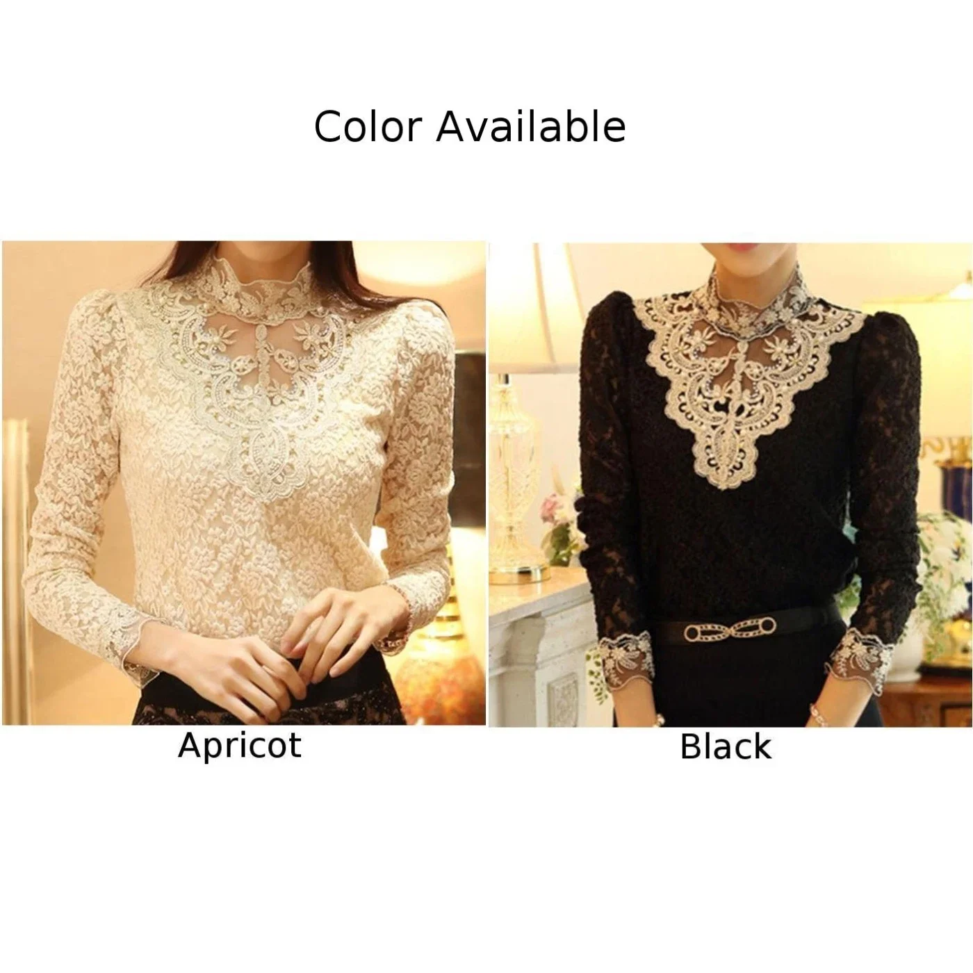 Hollow Shirt Spring Autumn Womens Top Elegant Embroidery Flower Long Sleeve For Daily Hollow Out Lace Women Blouse