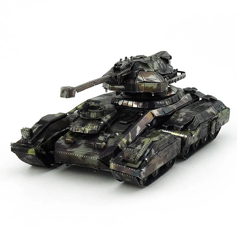 Modèle de Puzzle 3D assemblé en métal en acier inoxydable de couleur, réservoirs/véhicules/camions, modèle de jouet de création manuelle de bricolage, ornement, XT58