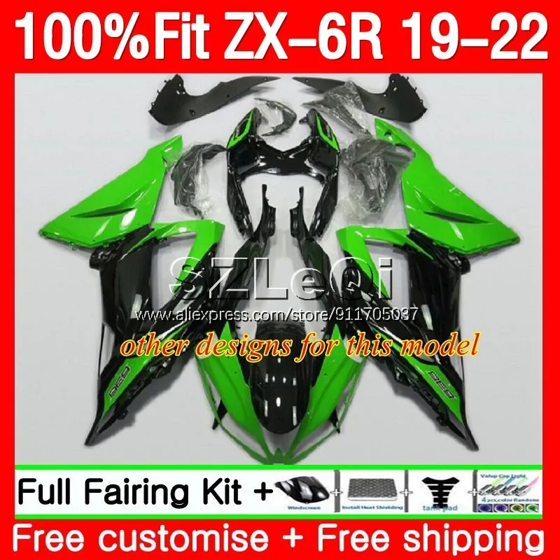 Body For KAWASAKI NINJA Flat black ZX 6R 636 6 R ZX636 ZX6R 19 20 21 22 102No.19 ZX-6R ZX-636 2019 2020 2021 2022 2023 Fairing