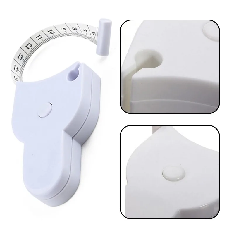 Self-tightening Body Measuring Tape Ruler 150cm/60inch Accurate Fitness Caliper Measuring Body Tape Measure