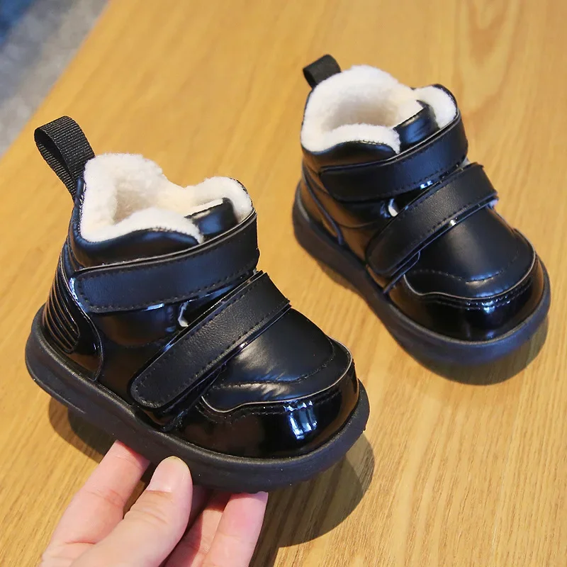 Winter Kinder Schneeschuhe Baby Jungen Schuhe Plüsch warme rutsch feste Mädchen kurze Stiefel Kleinkind Baumwolle Schuhe