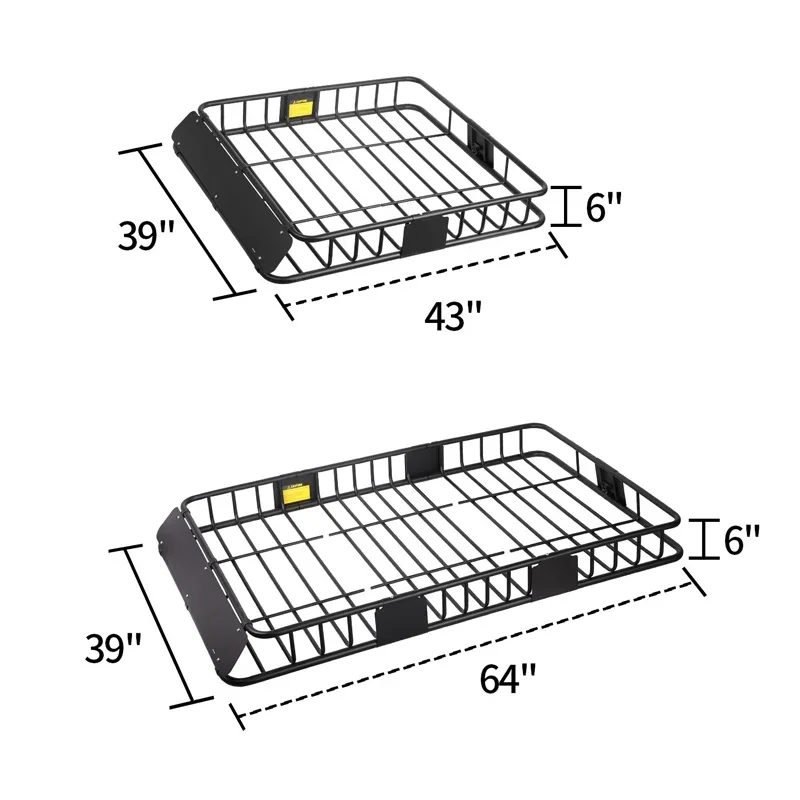 Practical Roof Rack Basket Universal Roof Cargo Carrier