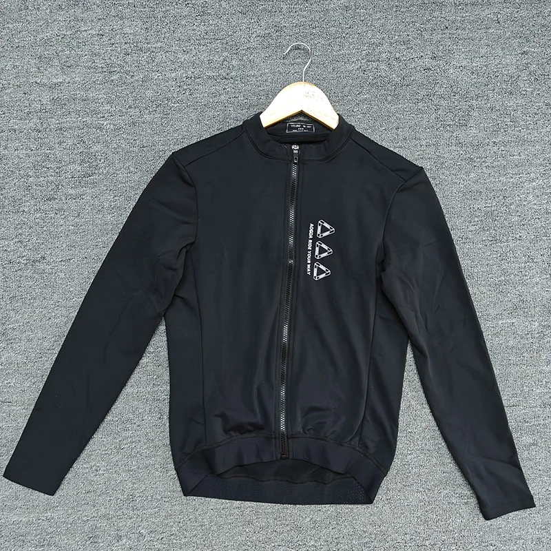 

Мужской термовелосипедный трикотаж Aogda, зимний уличный флисовый велосипедный трикотаж с длинными рукавами, термофлисовая велосипедная одежда Pro Team