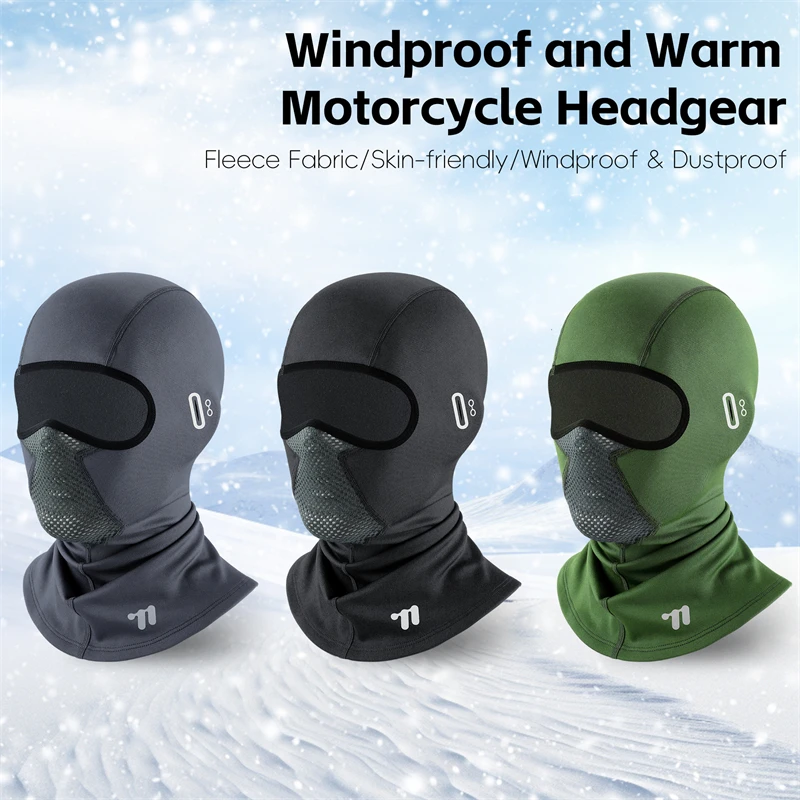 WEST BIKING Winter Warm Fleece Balaclava Cycling Snowboard Hiking Breathable Full Face Mask Motorcycle Hood Thermal Sport Gear