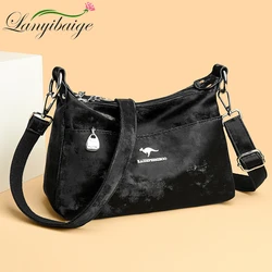 2024 New Famous Luxury Designer Women's Shoulder Bag High Quality Texture Solid Color Ladies Handbag Girls Fashion Trend Wallet