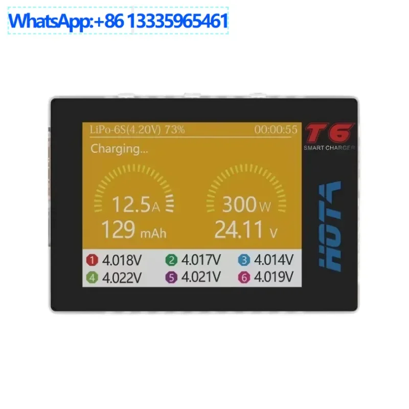 

HOTA T6 intelligent balance charger model aircraft lithium battery DC/PD dual input 300W
