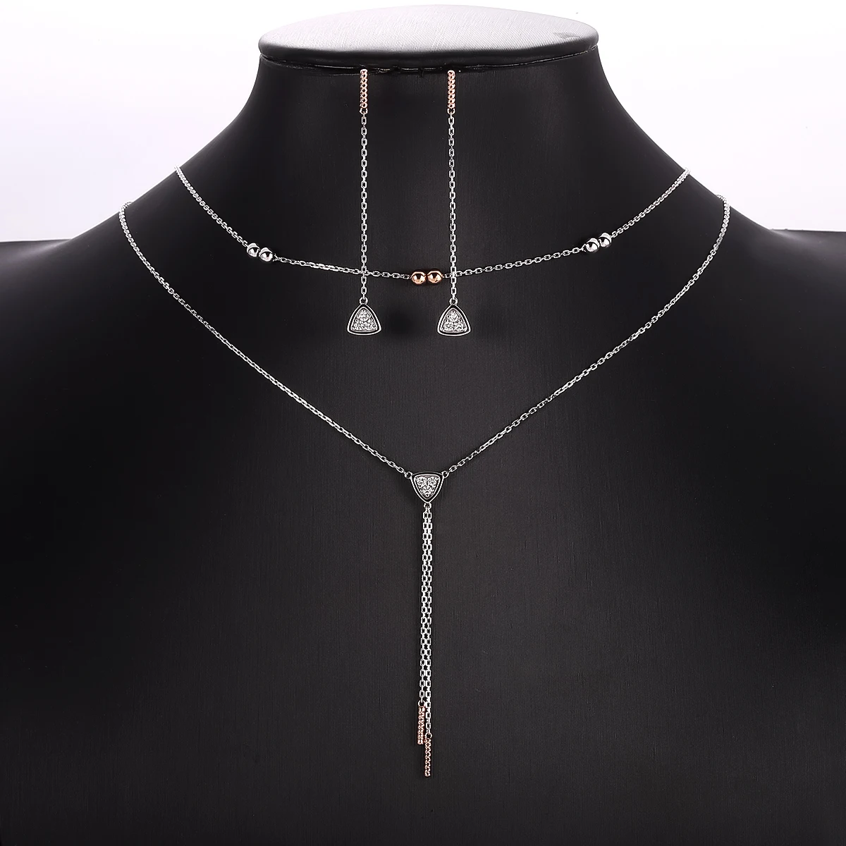 

Прованс модные женские комплекты ювелирных изделий из цельного золота DEF/VS Lab ожерелья с бриллиантами серьги для женщин повседневные аксессуары на заказ