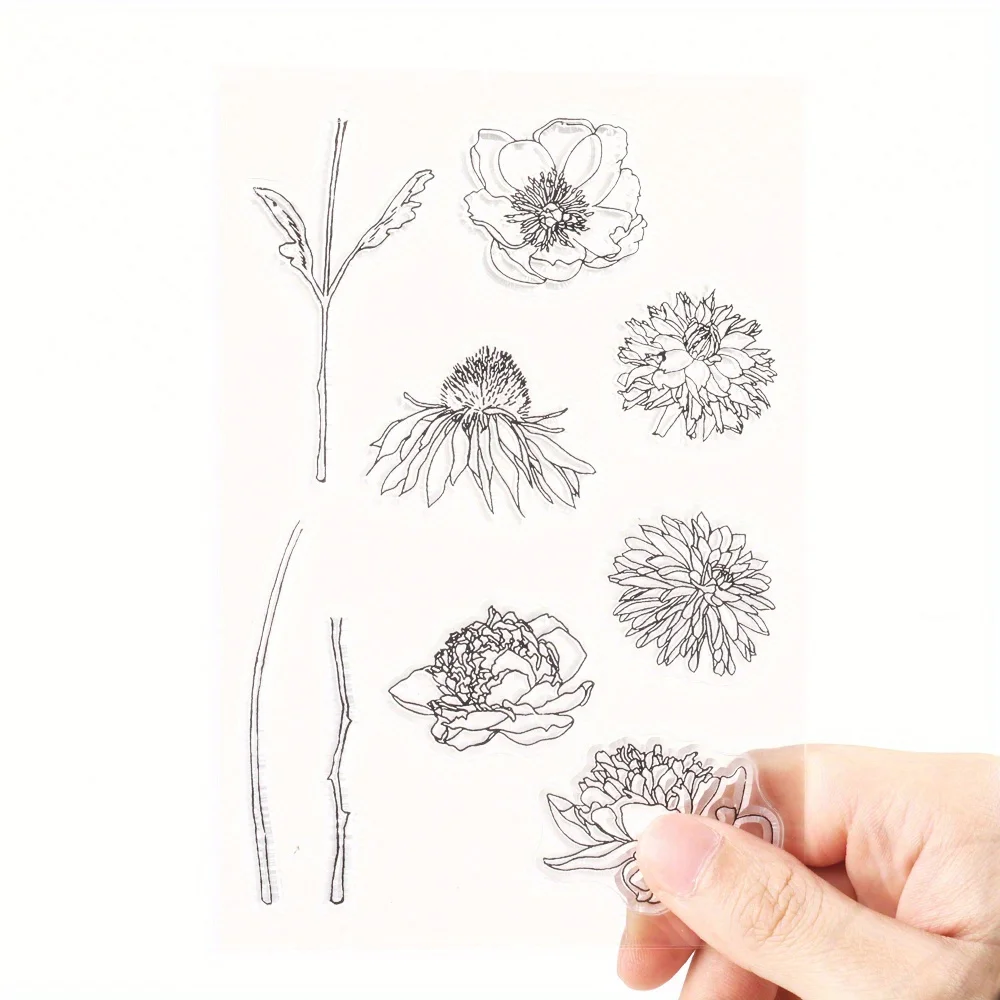 Tampons transparents en silicone pour bricolage, plantes, fleurs, branche, album photo, décoration, licence, scrapbooking, fournitures de journalisation indésirable, sceau