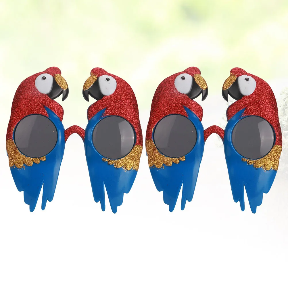 

2pcs Glitter Parrot Design Party Eyewear Funny Glasses For Cosplay Festival Prom Decorative Photo Props Eye Glasses Costume