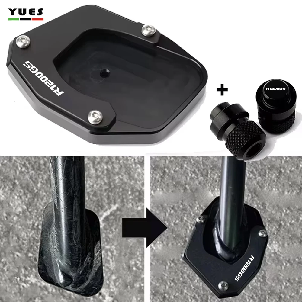 Para bmw r1200gs 2007-2011 2012 r 1200 gs adv aventura 2008-2011 2012 suporte lateral de alumínio da motocicleta ampliar suporte