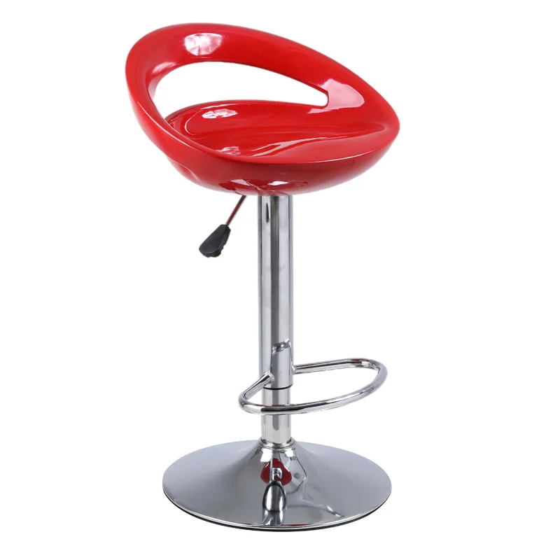 

Household lifting and rotating computer chair simple wrought iron backrest small round chair