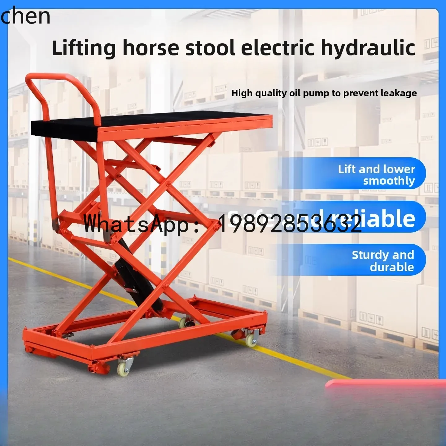 JX  electric hydraulic lifting and folding platform foot-pedal movable trolley