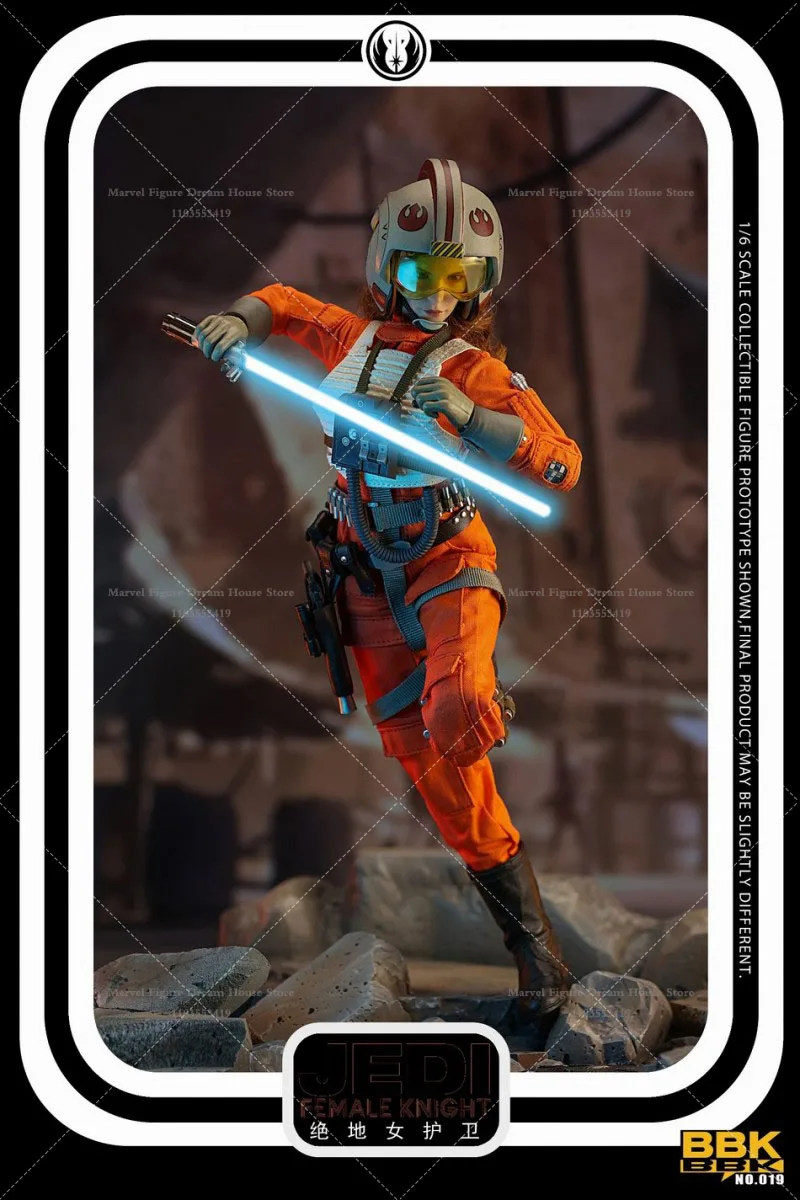 BBK BBK019 1/6 Scale Jedi Female Knight Peace and Courage Orange Space Suit Planet Duel 12-inch Full Set Action Figure Soldier